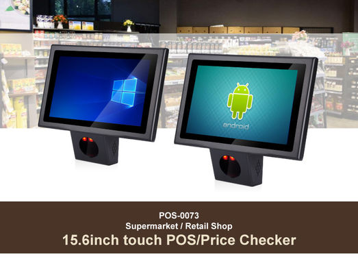 Systèmes de point de vente Windows/Android10.0 avec écran tactile de 15,6 pouces et scanner de code-barres intégré