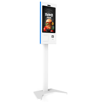 Kiosque de paiement en espèces/par carte pratique avec scanner 2D et imprimante thermique 21,5 pouces Noir