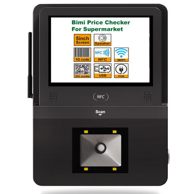 Vérificateur en libre-service Android OS 5 pouces avec scanner de codes à barres 2D /Retail certifié ROHS