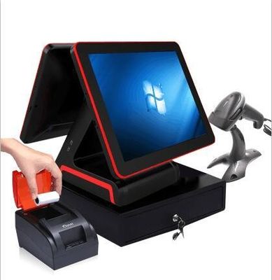 Terminal POS avec imprimante de 58 mm affichage de 128 mm * 64 mm et 3 factures 5 pièces tiroir de trésorerie