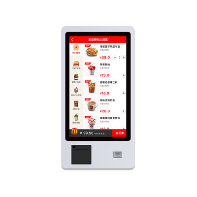 Kiosque à écran tactile auto-service de 32 pouces avec imprimante QR Scanner de code à barres