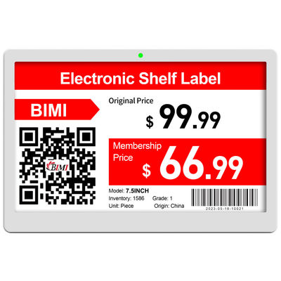 Étagère électronique de supermarché E-papier Eink à trois couleurs Affichage gratuit SDK inclus