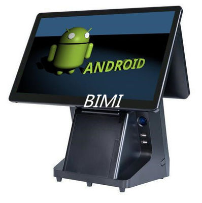 Utilisateur convivial 15.6'' Machine de point de vente à double écran avec Android OS et imprimante intégrée