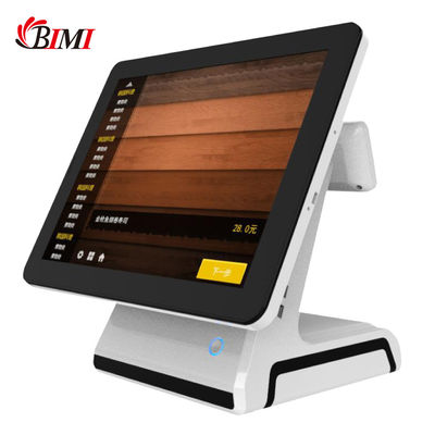 Solution POS à double écran tactile de 15 pouces avec écran plat et écran principal