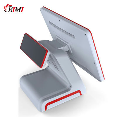 Solution POS à double écran tactile de 15 pouces avec écran plat et écran principal
