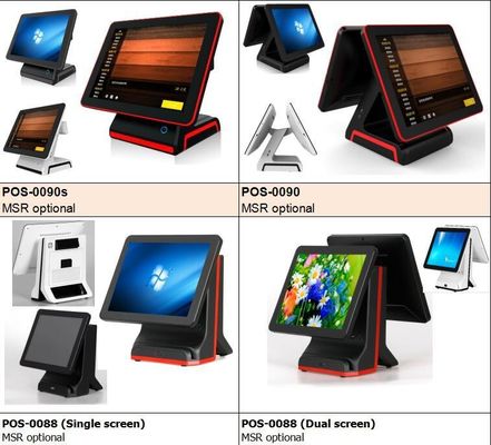 Solution POS à double écran tactile de 15 pouces avec écran plat et écran principal